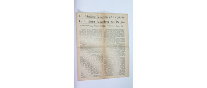 NYST : La peinture futuriste en Belgique.- La pittura futurista nel Belgio - Prima edizione - Edition-Originale.com