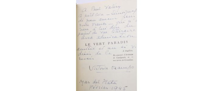 OCAMPO : Le vert paradis - Autographe, Edition Originale - Edition-Originale.com