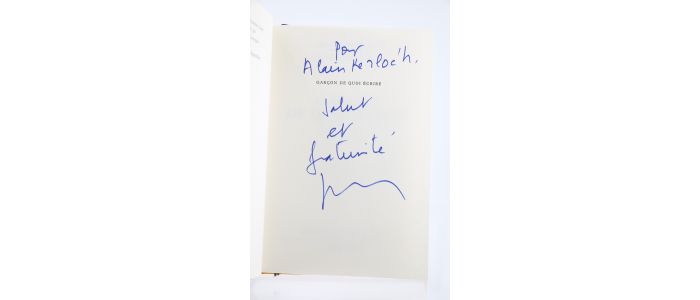 ORMESSON : Garçon de quoi écrire - Autographe, Edition Originale - Edition-Originale.com