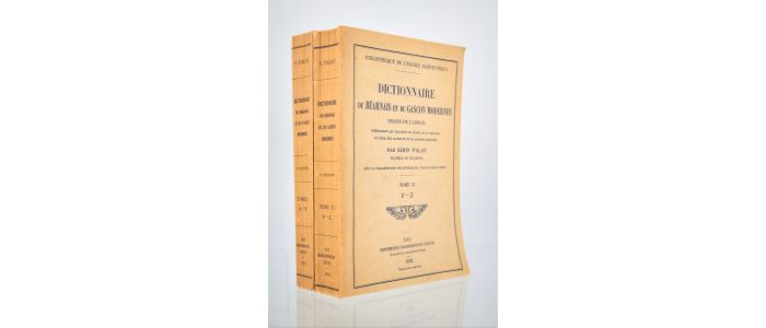 PALAY : Dictionnaire du béarnais et du gascon modernes (Bassin de l'Adour) - embrassant les dialectes du Béarn, de la Bigorre, du Gers, des Landes et de la Gascogne maritime - First edition - Edition-Originale.com