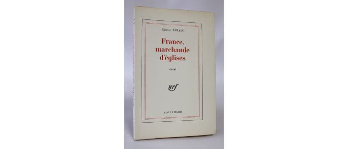 PARAIN : France, marchande d'églises - First edition - Edition-Originale.com