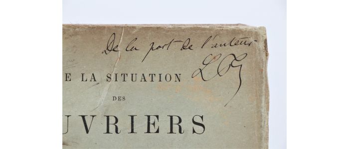 PARIS : De la situation des ouvriers en Angleterre - Signiert, Erste Ausgabe - Edition-Originale.com