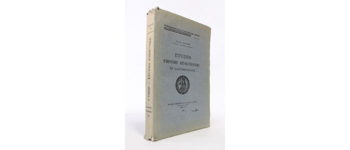 PARISET : Etudes d'histoire révolutionnaire et contemporaine - Prima edizione - Edition-Originale.com