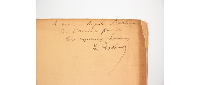 PASTEUR : Examen critique d'un écrit de Claude Bernard sur la fermentation - Signed book, First edition - Edition-Originale.com