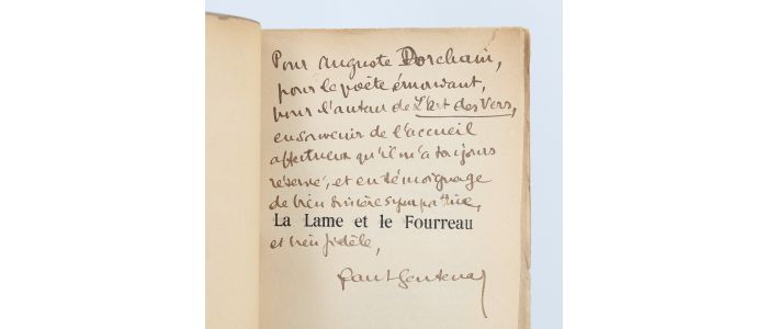 PAUL-SENTENAC : La lame et le fourreau - Signiert, Erste Ausgabe - Edition-Originale.com