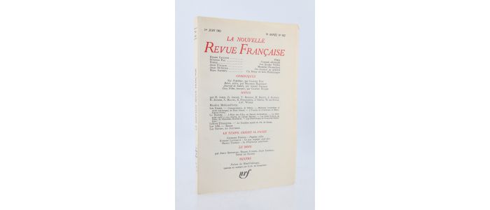 PAZ : La N.R.F. N°102 du 1er Juin 1961 - Edition Originale - Edition-Originale.com