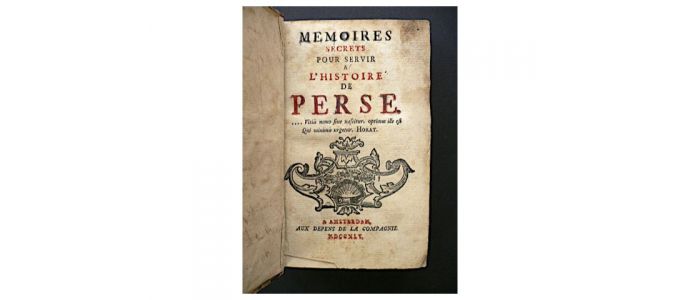 PECQUET : Memoires secrets pour servir a l'histoire de Perse - First edition - Edition-Originale.com