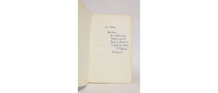 PEIGNOT : La tour - Libro autografato, Prima edizione - Edition-Originale.com