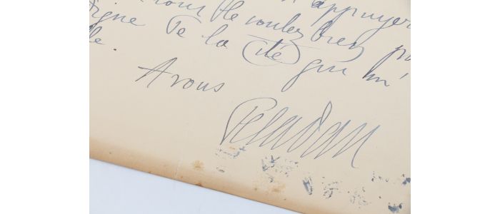 PELADAN : Lettre autographe signée adressée à Marius Richard à propos de sa pièce de théâtre Sériramis - Libro autografato, Prima edizione - Edition-Originale.com