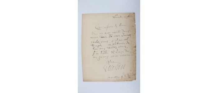 PELADAN : Lettre autographe signée adressée à Marius Richard 
