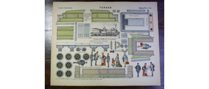 Grandes constructions : Tender. Imagerie d'Épinal Pellerin n°160.  - Erste Ausgabe - Edition-Originale.com