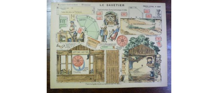 Moyennes constructions : Le Savetier. Imagerie d'Épinal Pellerin n°1007.  - Erste Ausgabe - Edition-Originale.com
