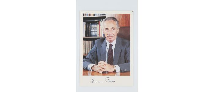 PERES : Portrait photographique signé de Shimon Peres - Signiert, Erste Ausgabe - Edition-Originale.com