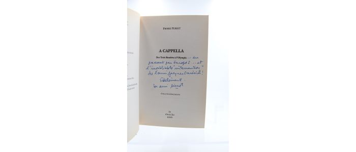 PERRET : A capella. Des Trois Baudets à l'Olympia - Signed book, First edition - Edition-Originale.com