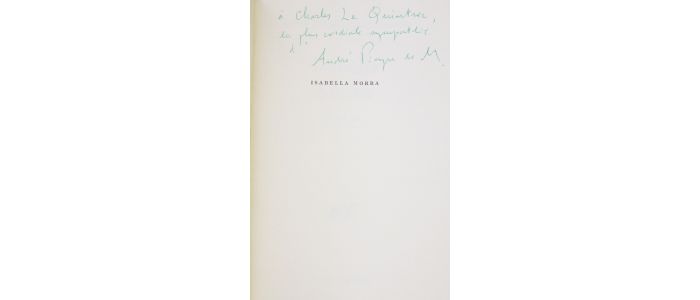PIEYRE DE MANDIARGUES : Isabella Morra - Autographe, Edition Originale - Edition-Originale.com