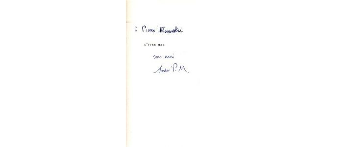PIEYRE DE MANDIARGUES : L'ivre oeil - Libro autografato, Prima edizione - Edition-Originale.com