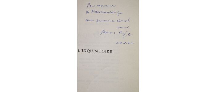 PINGET : L'inquisitoire - Signed book, First edition - Edition-Originale.com