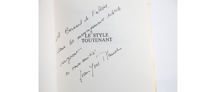 PLANCOT : Le Style Toutenant - Autographe, Edition Originale - Edition-Originale.com