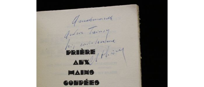 PLISNIER : Prière aux mains coupées - Signed book, First edition - Edition-Originale.com
