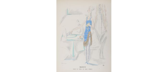 POIRET : Banco. Robe du soir, de Paul Poiret (pl.49, La Gazette du Bon ton, 1922 n°7) - Prima edizione - Edition-Originale.com