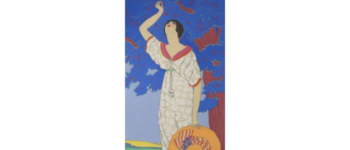 POIRET : Les Cerises. Toilette de campagne par Paul Poiret (pl.9, in La Gazette du Bon ton, 1913 n°7) - Edition Originale - Edition-Originale.com