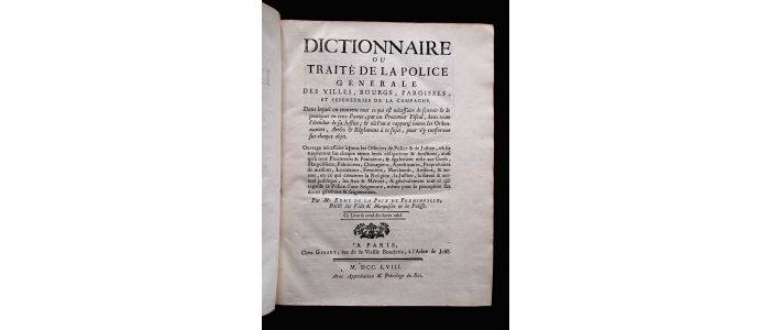 Poix De Freminville Dictionnaire Ou Traité De La Police - 