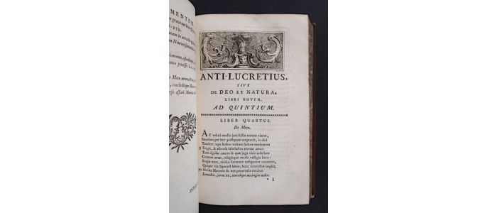 POLIGNAC : Anti - Lucretius sive de Deo et natura, libri novem - First edition - Edition-Originale.com