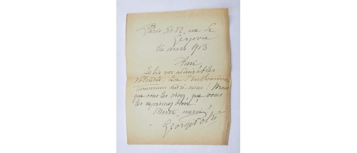 POLTI : Lettre autographe signée adressée à son ami le poète Jean Ott - Signiert, Erste Ausgabe - Edition-Originale.com