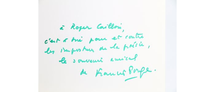 PONGE : La Fabrique du Pré - Signed book, First edition - Edition-Originale.com