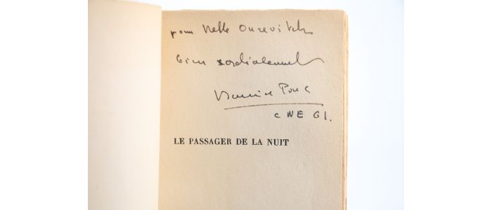 PONS : Le Passager de la Nuit - Signed book, First edition - Edition-Originale.com