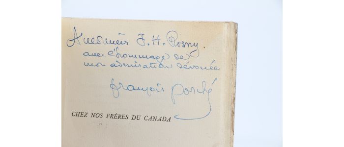 PORCHE : Chez nos Frères du Canada - Signiert, Erste Ausgabe - Edition-Originale.com