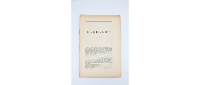 POUCHET : Le cachalot. Extrait de la Revue des Deux Mondes - Erste Ausgabe - Edition-Originale.com