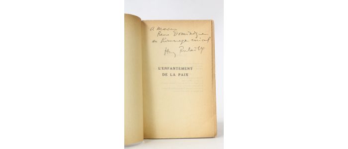 POULAILLE : L'enfantement de la paix - Signed book, First edition - Edition-Originale.com
