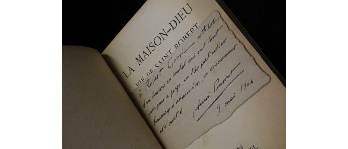 POURRAT : La Maison-Dieu, vie de Saint-Robert - Autographe, Edition Originale - Edition-Originale.com