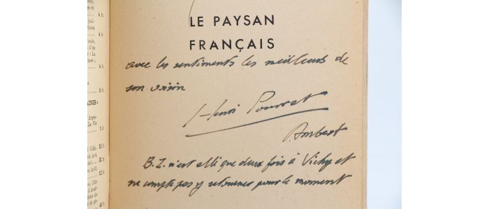 POURRAT : Le paysan français - Signed book, First edition - Edition-Originale.com