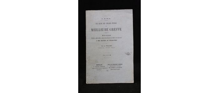 PRADES : Ce que je crois être la meilleure greffe - Edition Originale - Edition-Originale.com