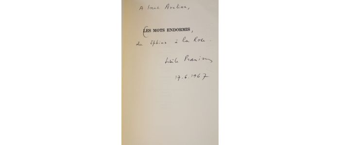 PRASSINOS : Les mots endormis - Signed book, First edition - Edition-Originale.com
