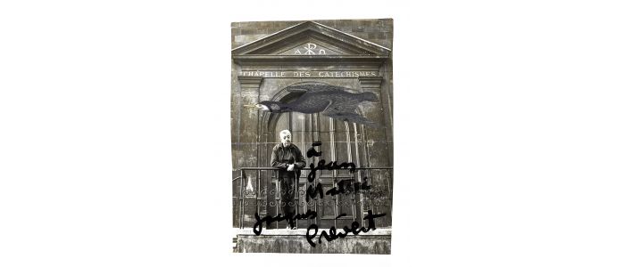 PREVERT : Collage original réalisé sur une photographie originale de Robert Doisneau enrichi d'un envoi autographe signé de Jacques Prévert - Signed book, First edition - Edition-Originale.com