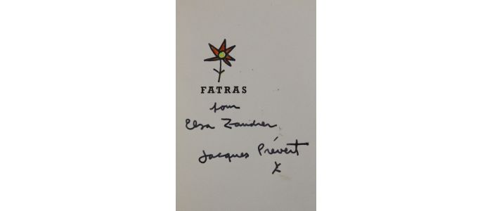 PREVERT : Fatras - Signed book, First edition 