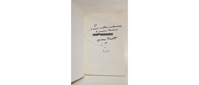 PREVERT : Hebdromadaires - Libro autografato, Prima edizione - Edition-Originale.com