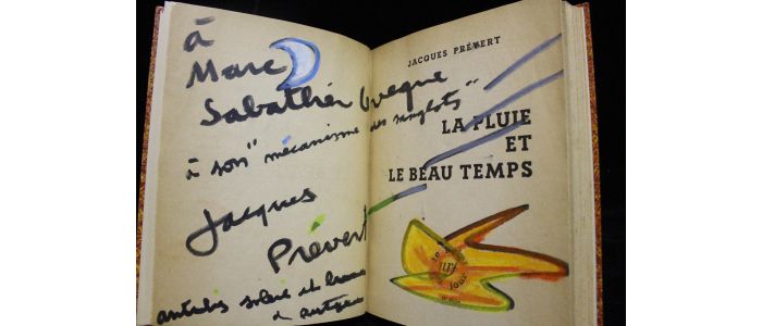 PREVERT : La pluie et le beau temps - Autographe, Edition Originale - Edition-Originale.com