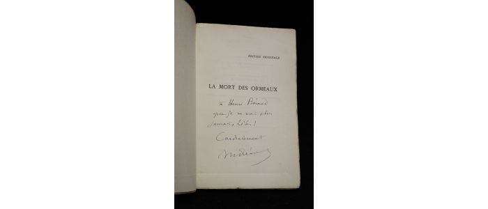PREVOST : La mort des ormeaux - Autographe, Edition Originale - Edition-Originale.com
