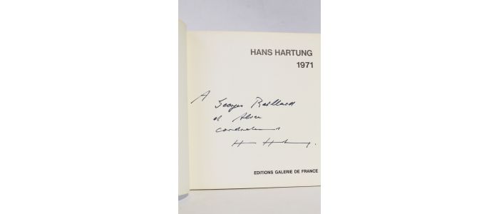 PROAL : Hans Hartung - Autographe, Edition Originale - Edition-Originale.com