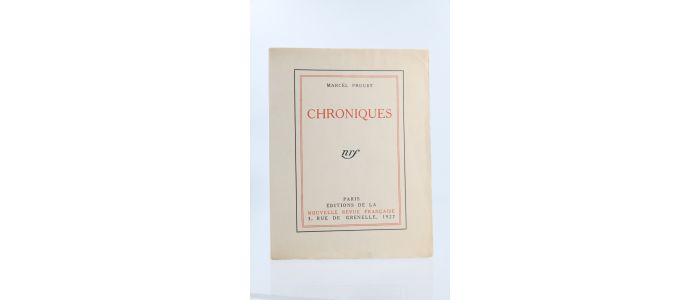 PROUST : Chroniques - Erste Ausgabe - Edition-Originale.com