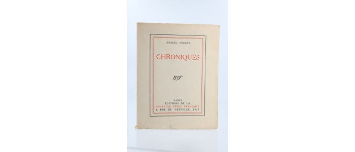 PROUST : Chroniques - Erste Ausgabe - Edition-Originale.com