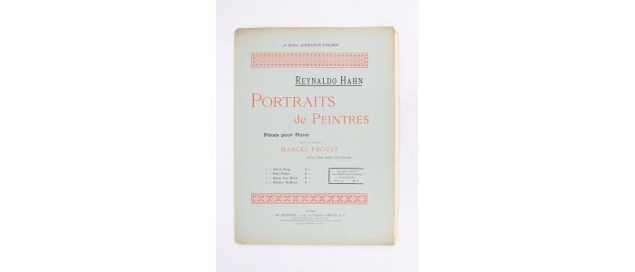 PROUST : Portraits de Peintres. Pièces pour Piano d'après les poésies de Marcel Proust - First edition - Edition-Originale.com