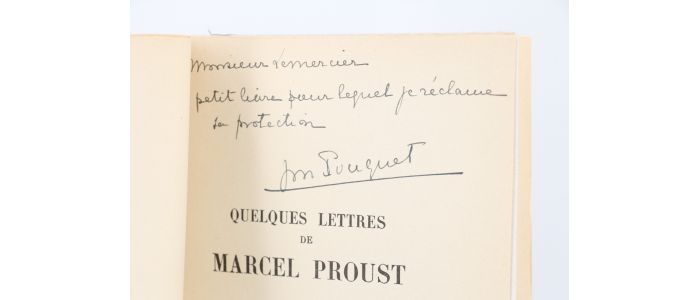 PROUST : Quelques lettres de Marcel Proust à Jeanne, Simone, Gaston de Caillavet, Robert de Flers, Bertrand de Fénelon - Signed book, First edition - Edition-Originale.com