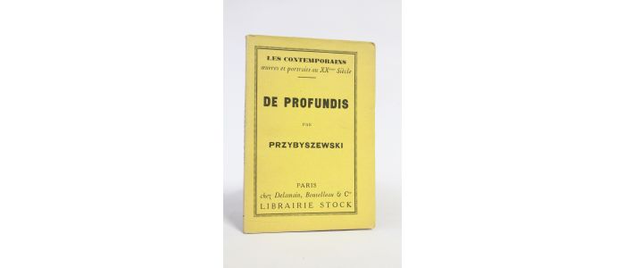 PRZYBYSZEWSKI : De profundis - Prima edizione - Edition-Originale.com