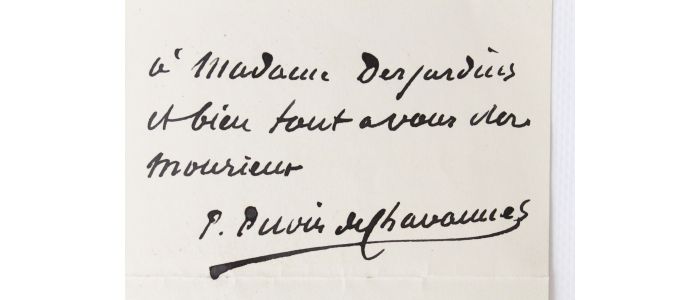 PUVIS DE CHAVANNES : Lettre autographe signée de Pierre Puvis de Chavannes - Signed book, First edition - Edition-Originale.com