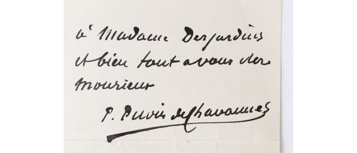 PUVIS DE CHAVANNES : Lettre autographe signée de Pierre Puvis de Chavannes - Libro autografato, Prima edizione - Edition-Originale.com